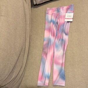 Athleta Kids Tie-Dye Leggings - Pink and Blue